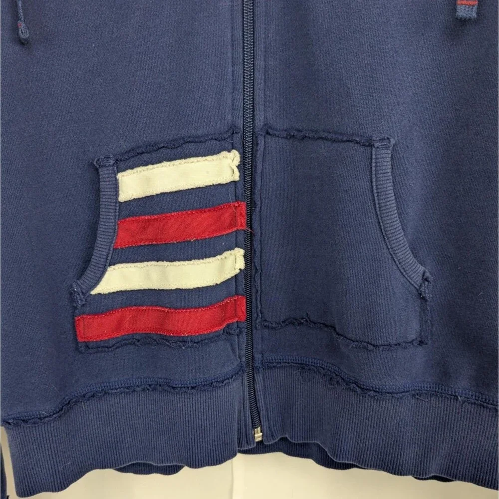 Disney Parks Patriotic Mickey Full Zip Hoodie Stars & Stripes Jacket Size Medium - Picture 4 of 9